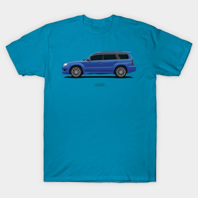 Forester SG STI Facelift Blue T-Shirt by ARVwerks